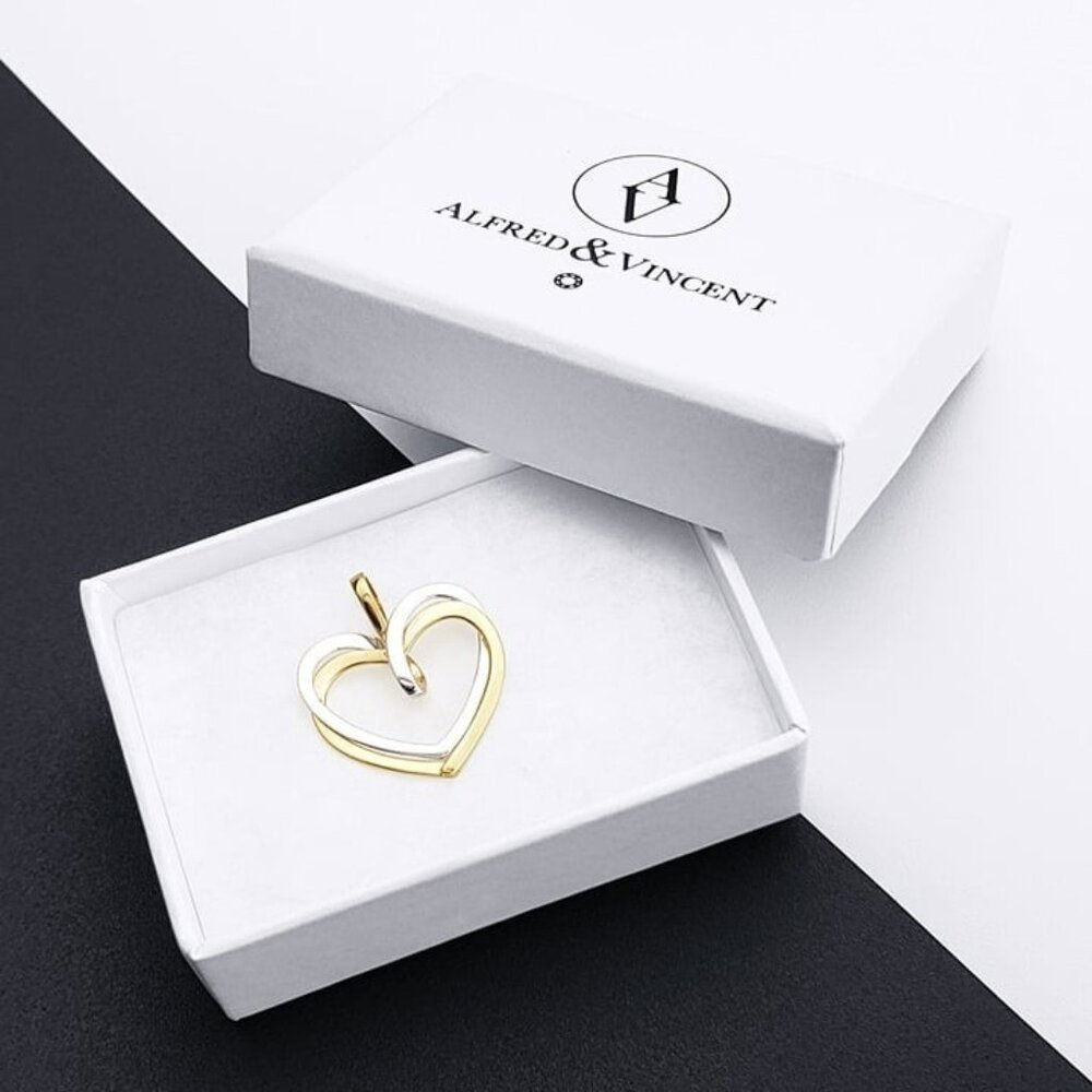 Forever Love Interlocking Double Heart Charm Real… - image 1